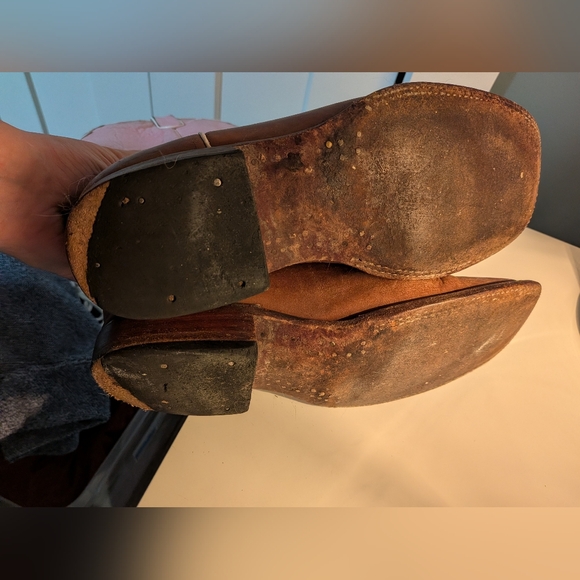 Ferrini Womens Size 10 B Pink White Leather Cowboy Western Boots Need Resole - Picture 8 of 9